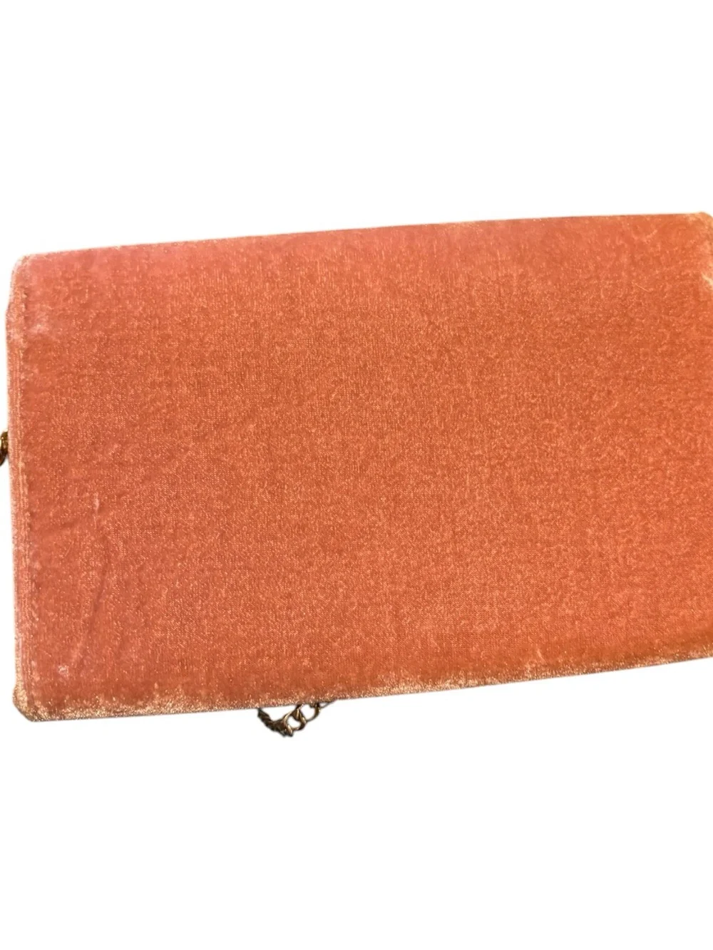 Barneys New York Pink Velvet Chain Clutch – Gold Hardware